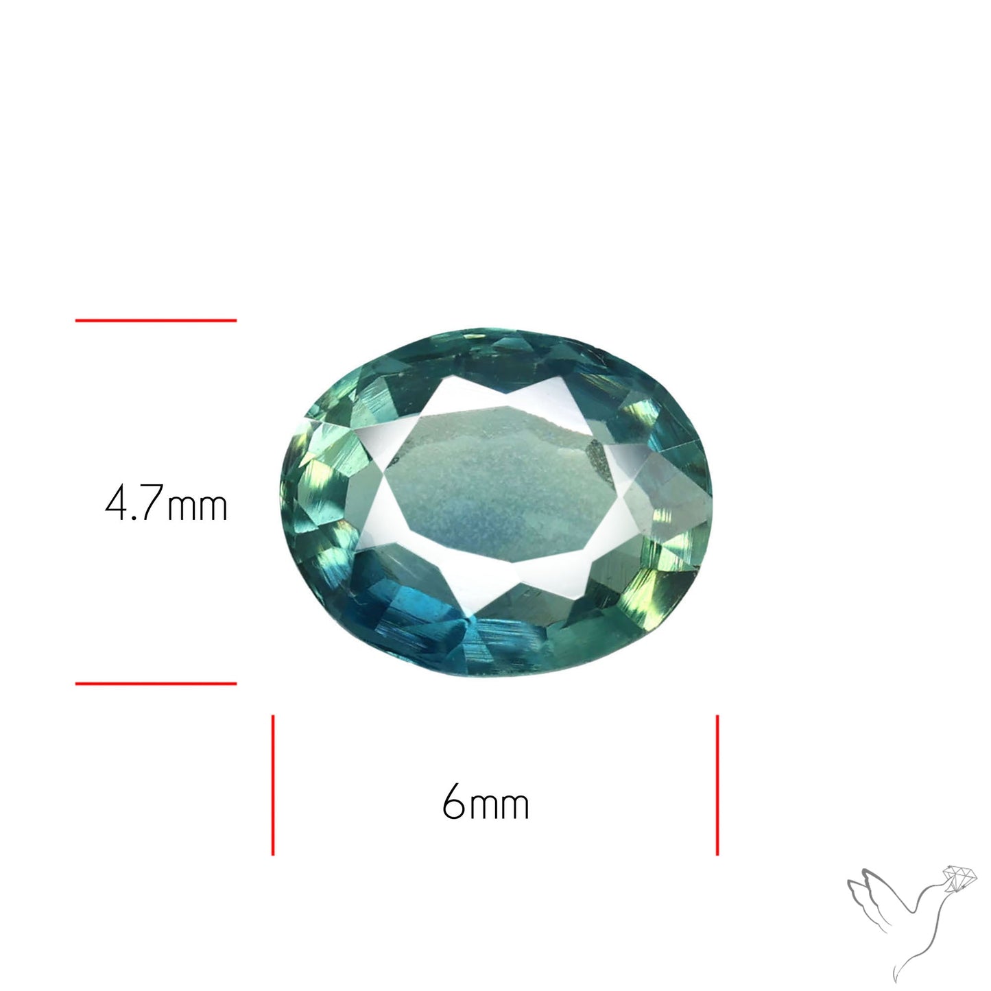Faceted Australian Blue-Green Sapphire Natural Unheated