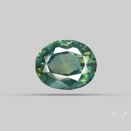 Faceted Australian Blue-Green Sapphire Natural Unheated
