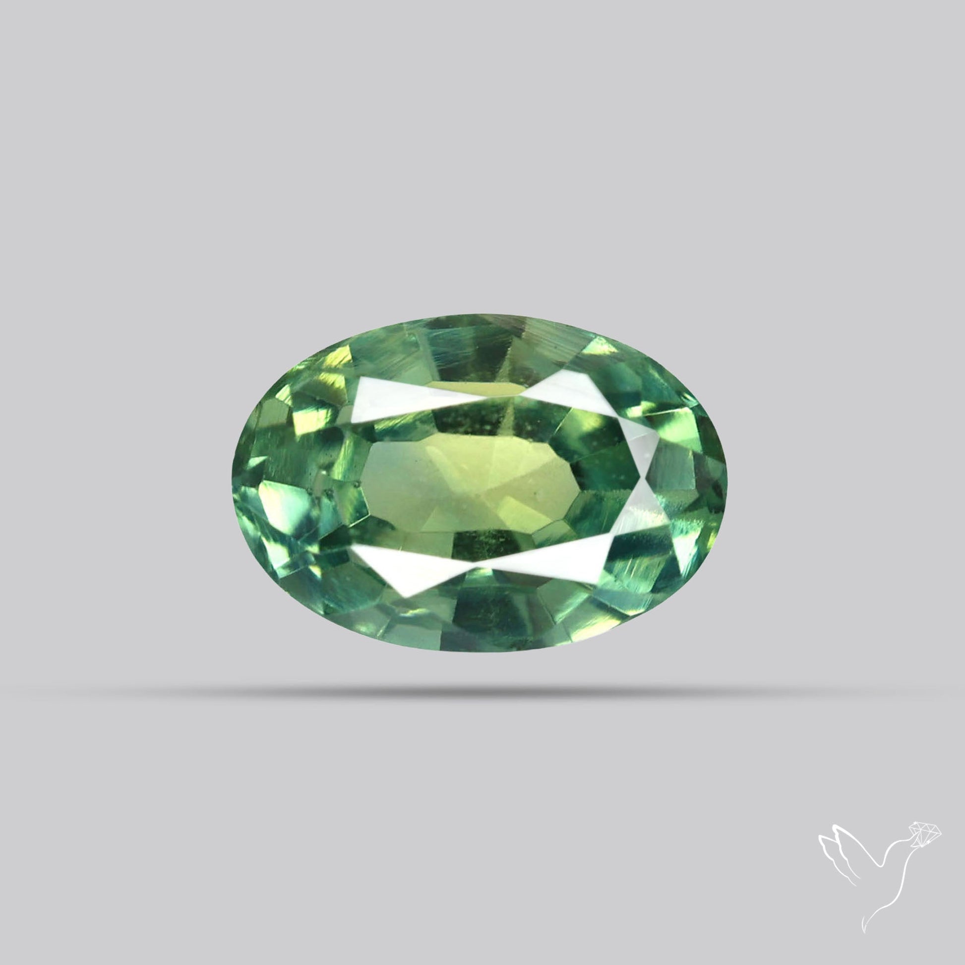 Faceted Australian Blue-Green Sapphire Natural Unheated