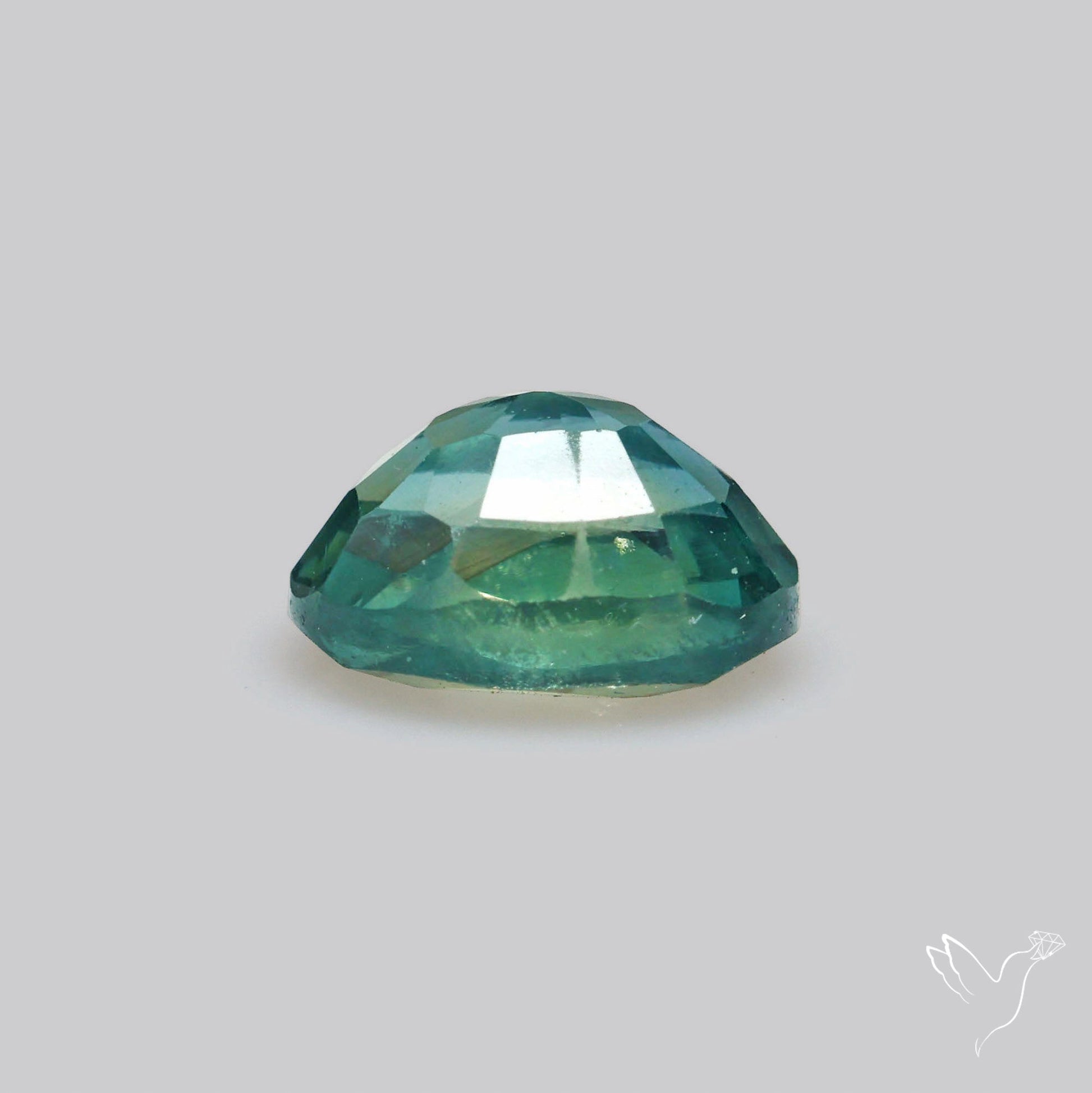 Faceted Australian Blue-Green Sapphire Natural Unheated