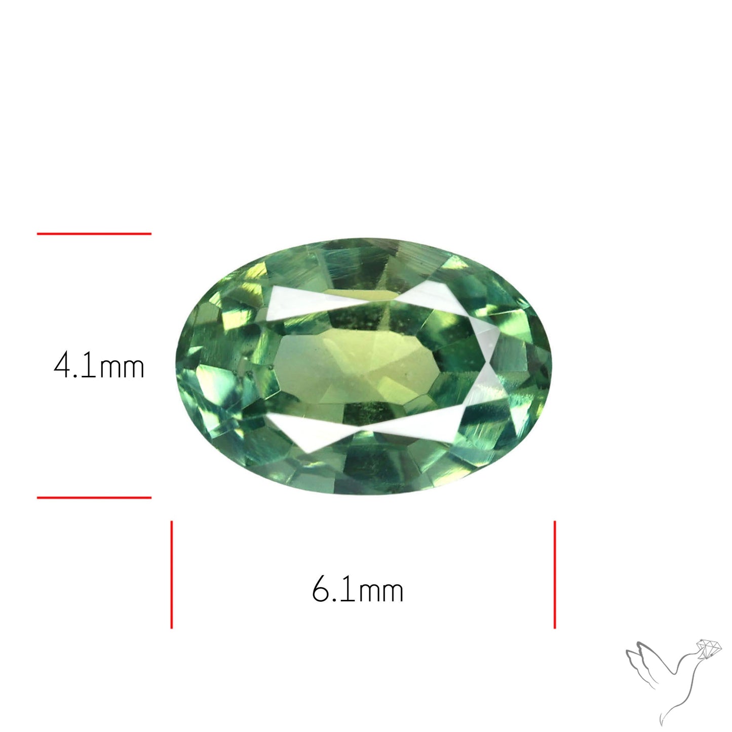 Faceted Australian Blue-Green Sapphire Natural Unheated