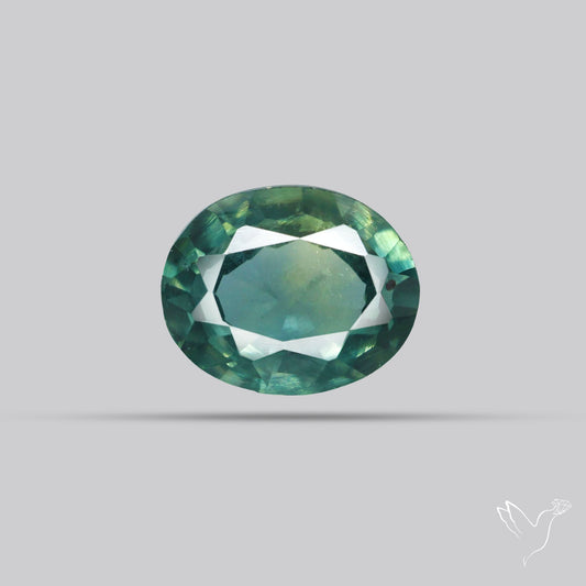 Faceted Australian Blue-Green Sapphire Natural Unheated