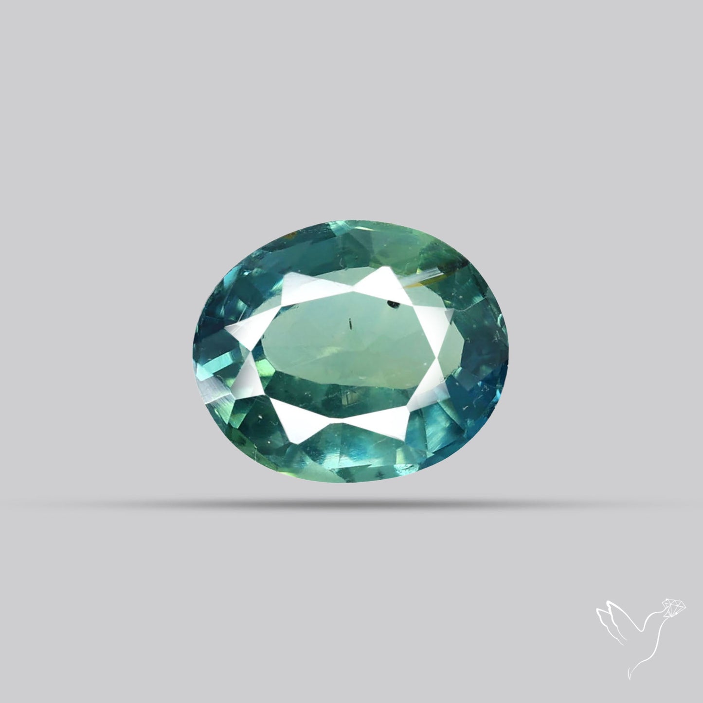 Faceted Australian Blue-Green Sapphire Natural Unheated