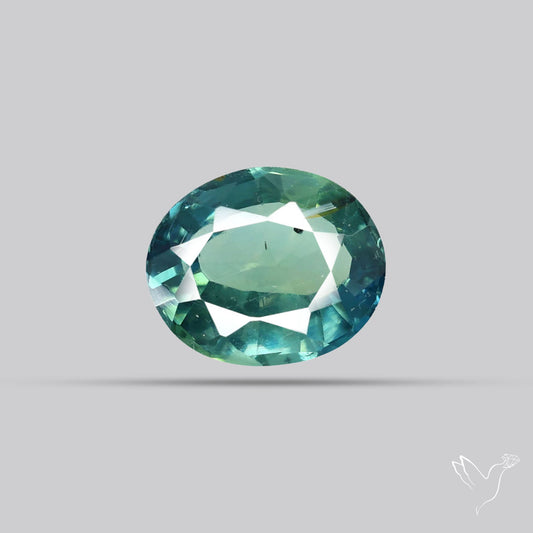 Faceted Australian Blue-Green Sapphire Natural Unheated
