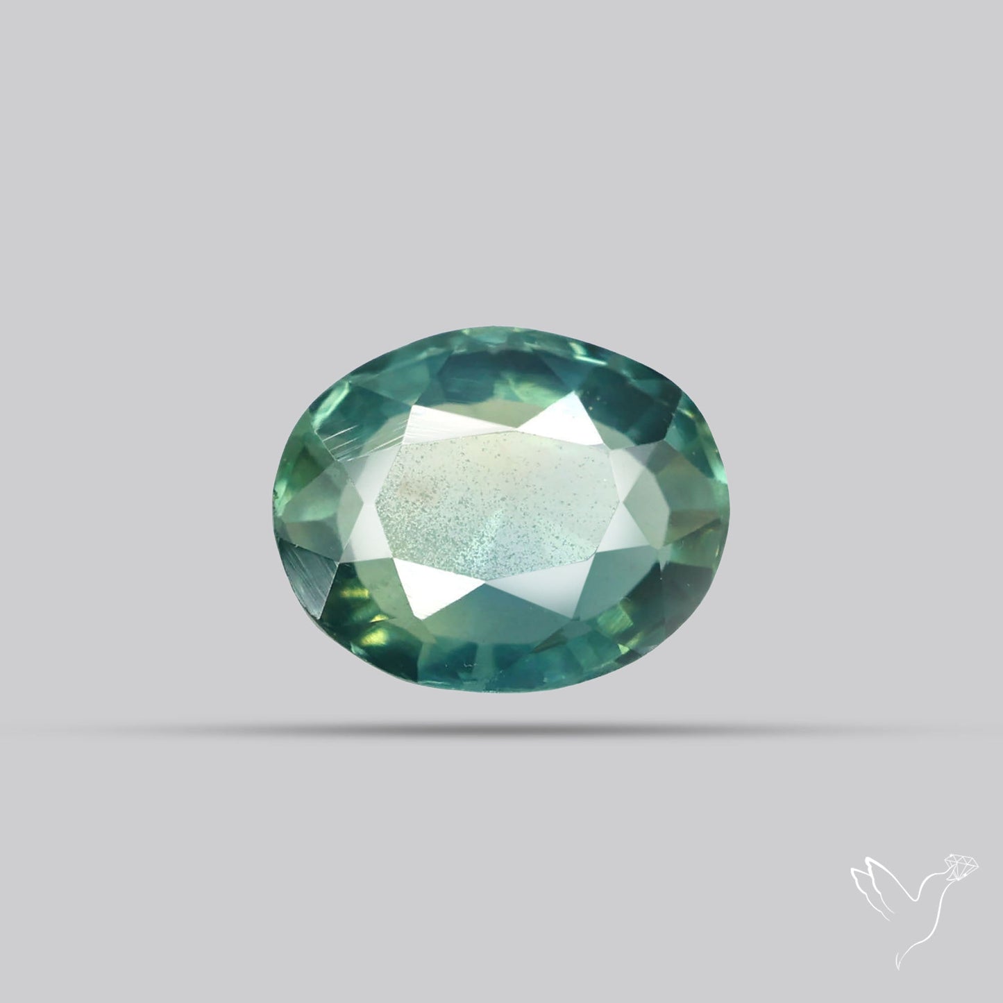 Faceted Australian Blue-Green Sapphire Natural Unheated