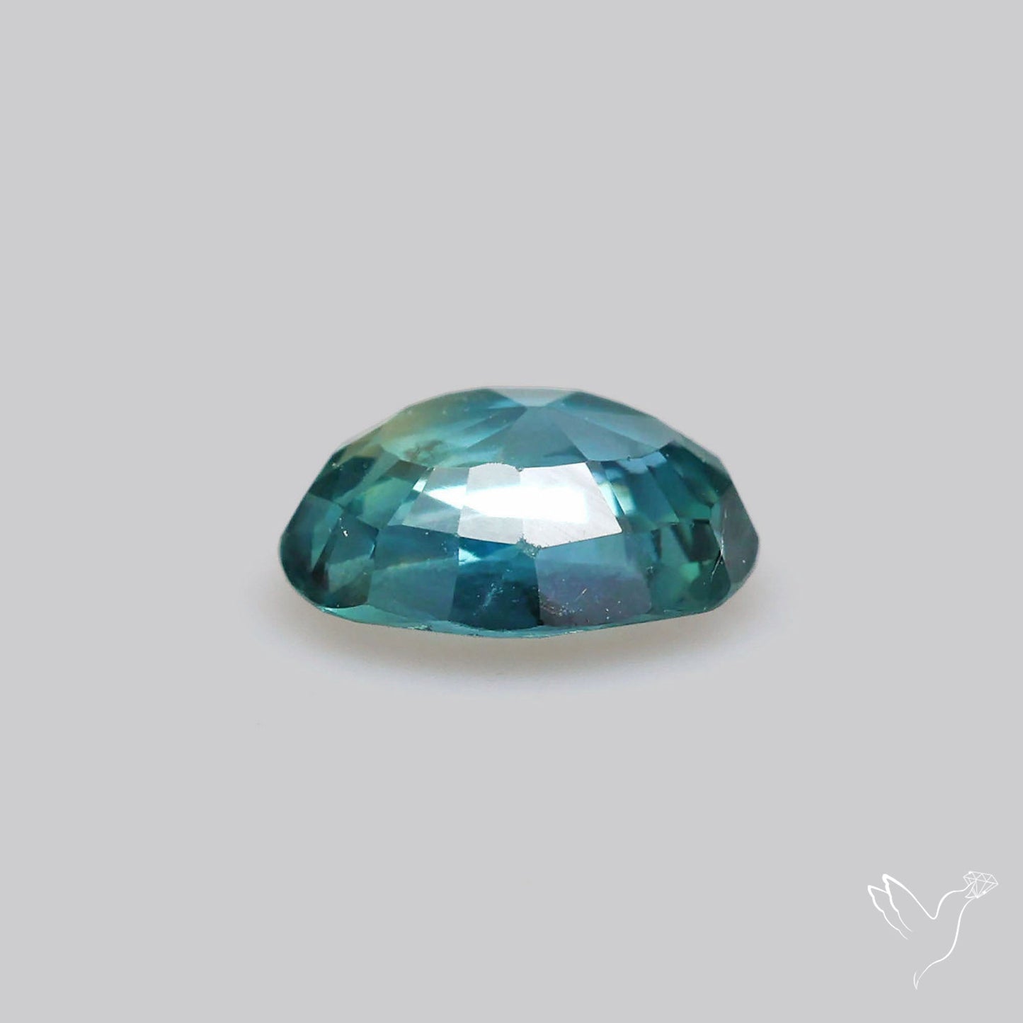 Faceted Australian Blue-Green Sapphire Natural Unheated