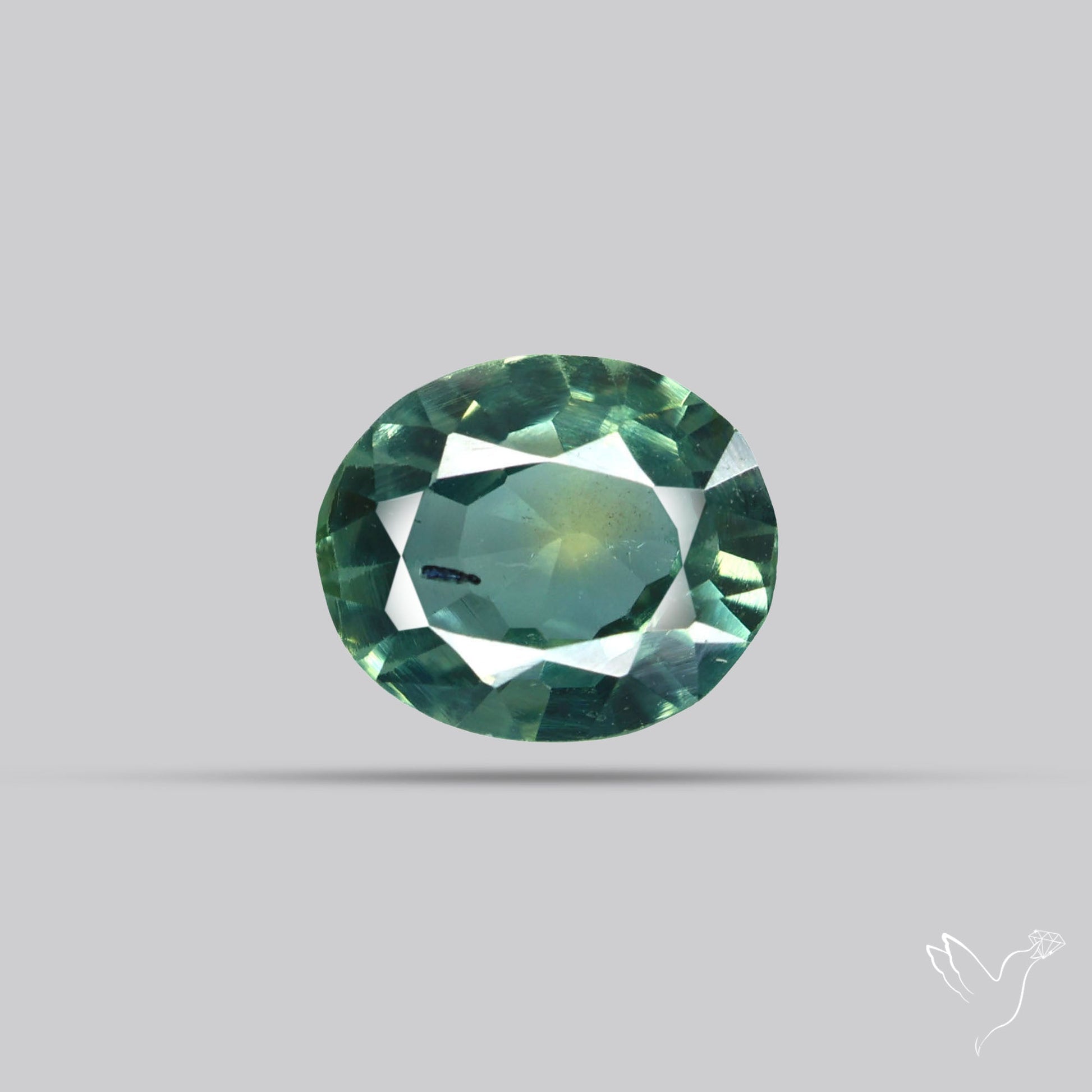 Faceted Australian Blue-Green Sapphire Natural Unheated