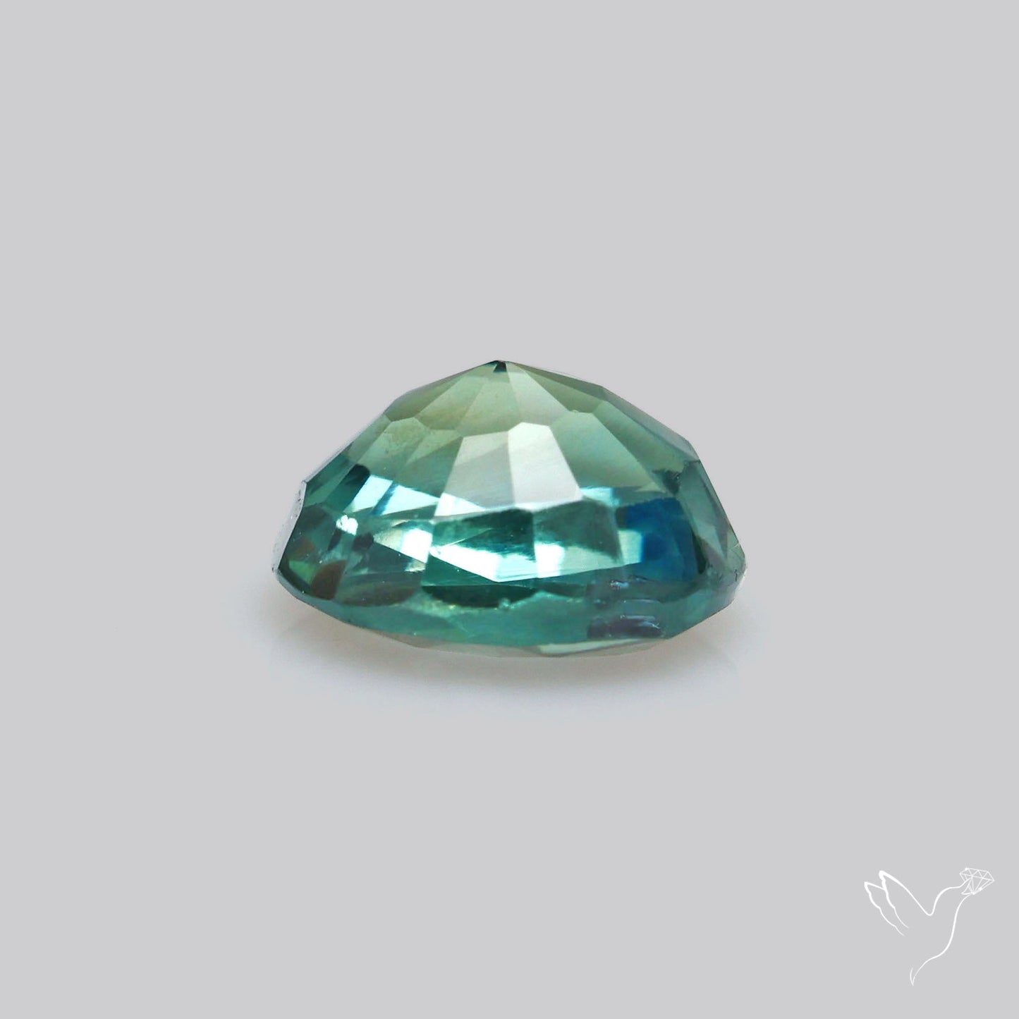 Faceted Australian Blue-Green Sapphire Natural Unheated