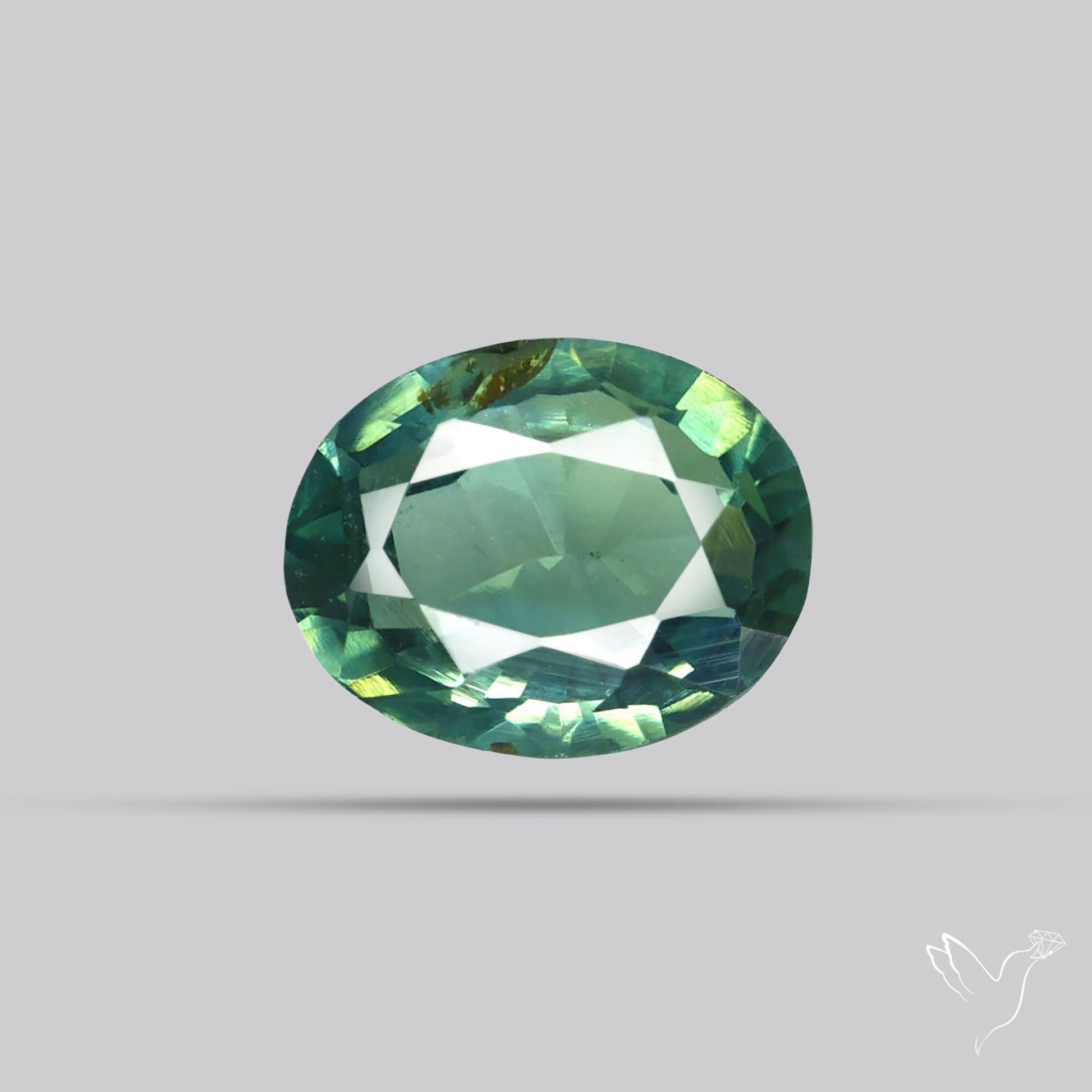 Faceted Australian Blue-Green Sapphire Natural Unheated