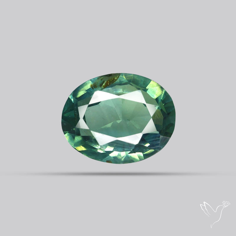 Faceted Australian Blue-Green Sapphire Natural Unheated