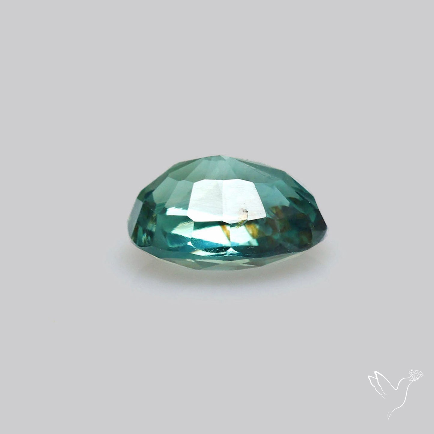Faceted Australian Blue-Green Sapphire Natural Unheated