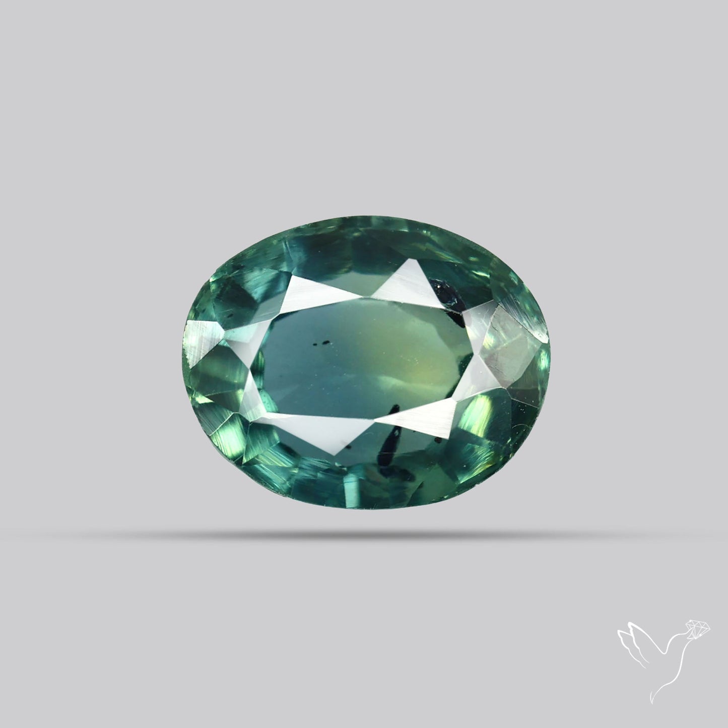Faceted Australian Blue-Green Sapphire Natural Unheated