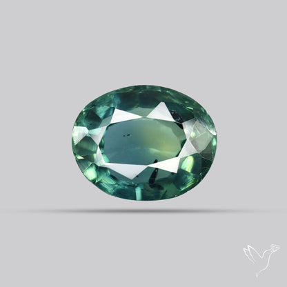 Faceted Australian Blue-Green Sapphire Natural Unheated