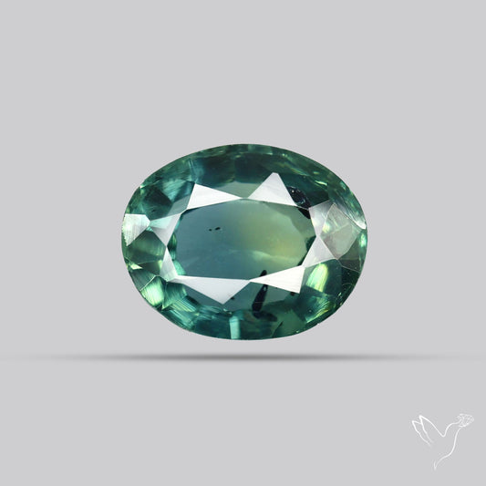 Faceted Australian Blue-Green Sapphire Natural Unheated