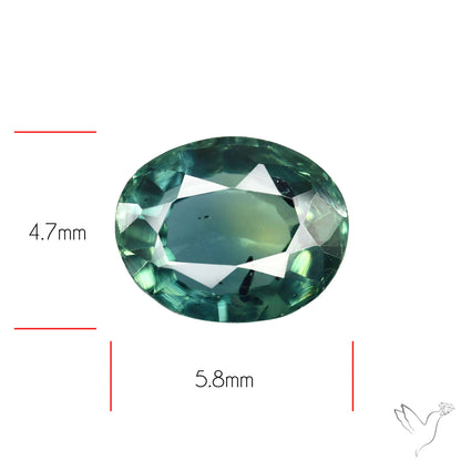 Faceted Australian Blue-Green Sapphire Natural Unheated