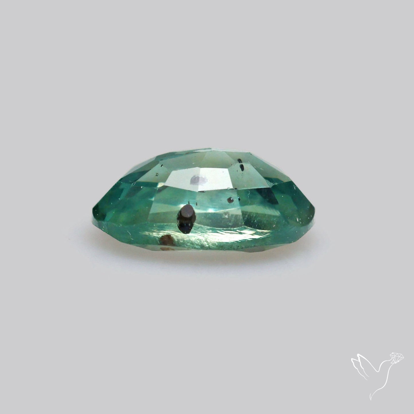 Faceted Australian Blue-Green Sapphire Natural Unheated