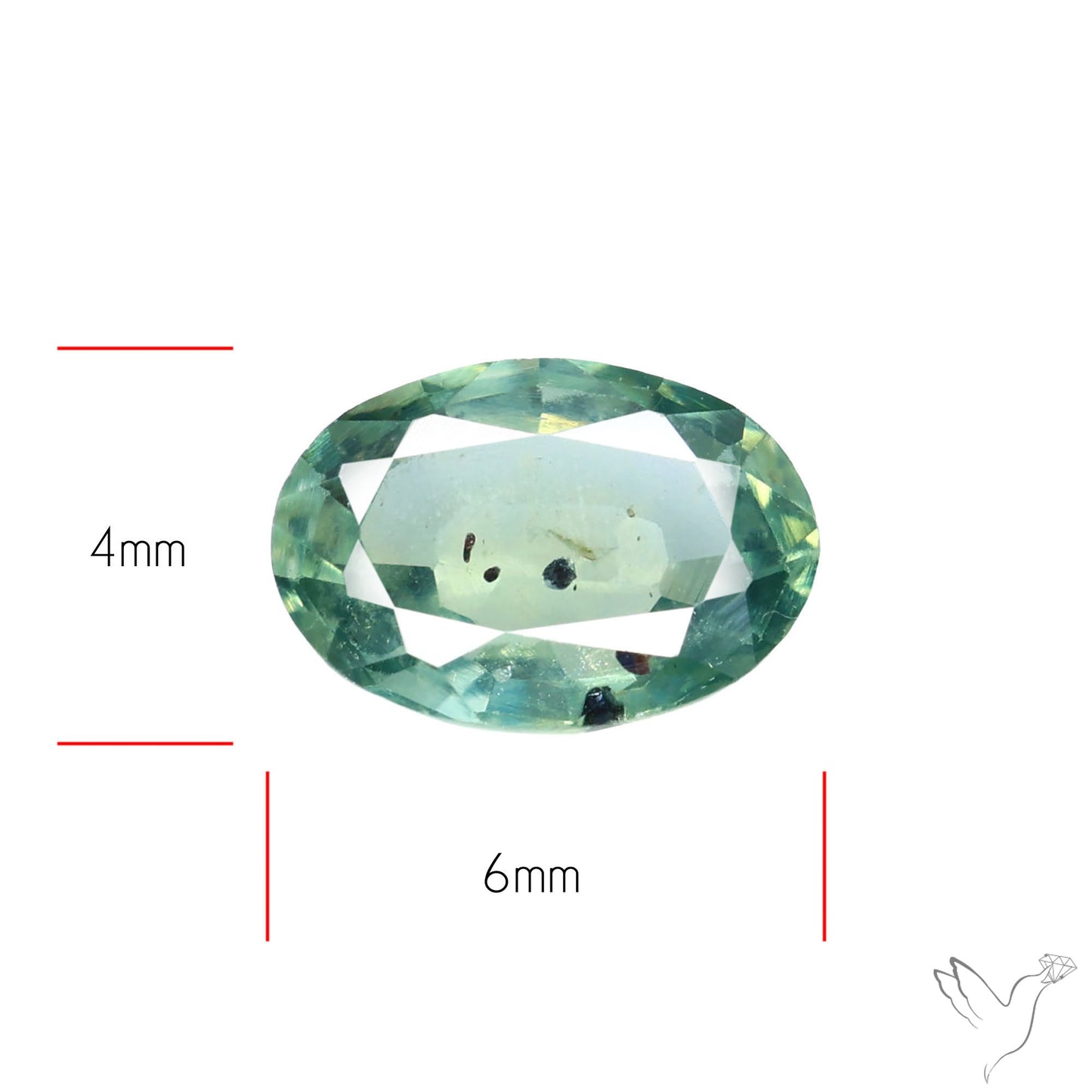 Faceted Australian Blue-Green Sapphire Natural Unheated