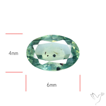 Faceted Australian Blue-Green Sapphire Natural Unheated