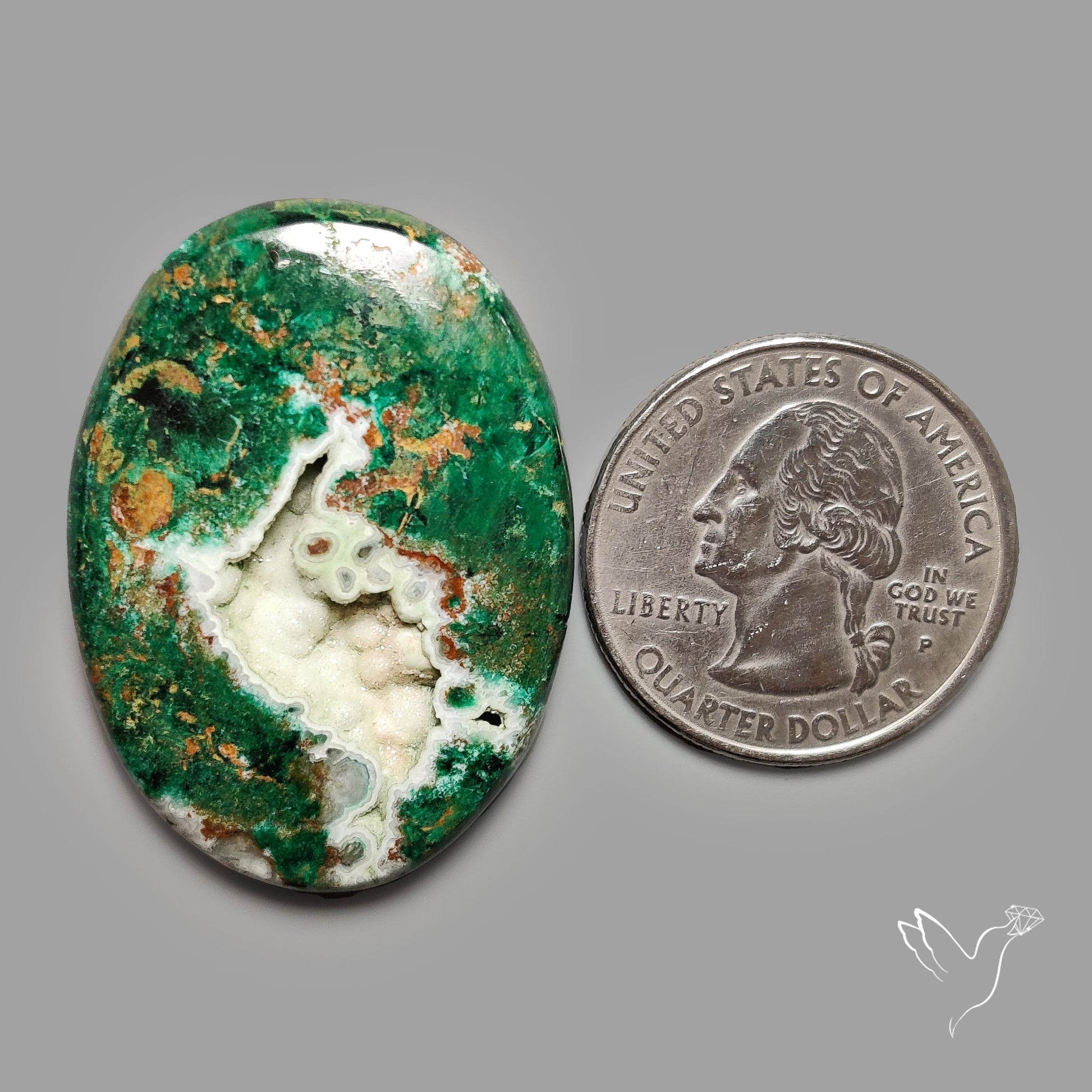 Australian Chrysocolla With Druzy Pocket