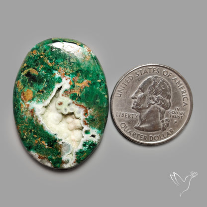 Australian Chrysocolla With Druzy Pocket