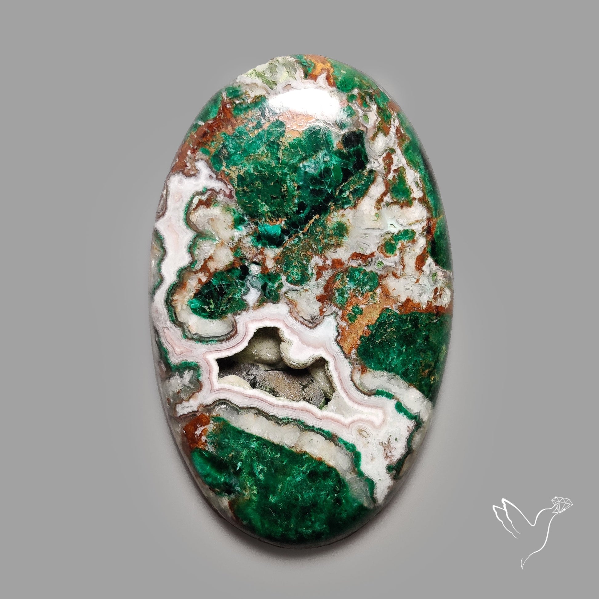 Australian Chrysocolla With Druzy Pocket