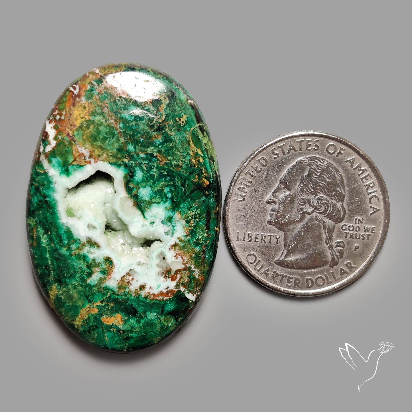 Australian Chrysocolla With Druzy Pocket