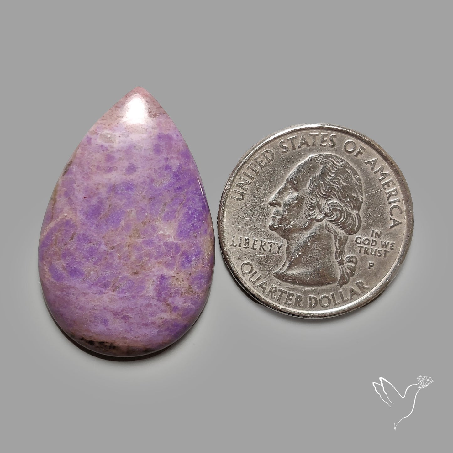 Purple Lavender Jade Cabochon