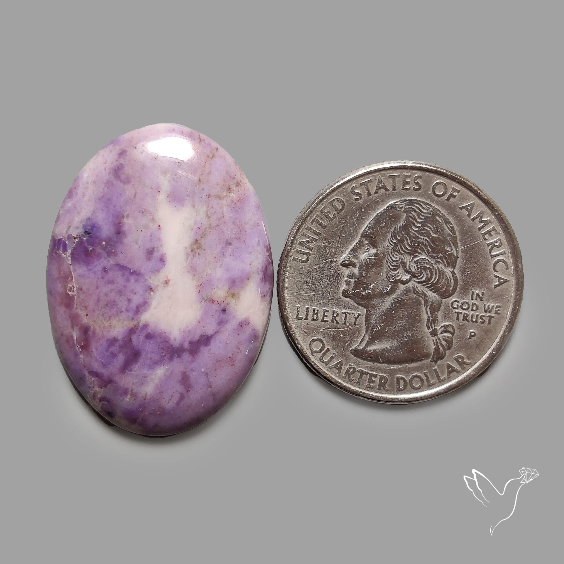 Purple Lavender Jade Cabochon