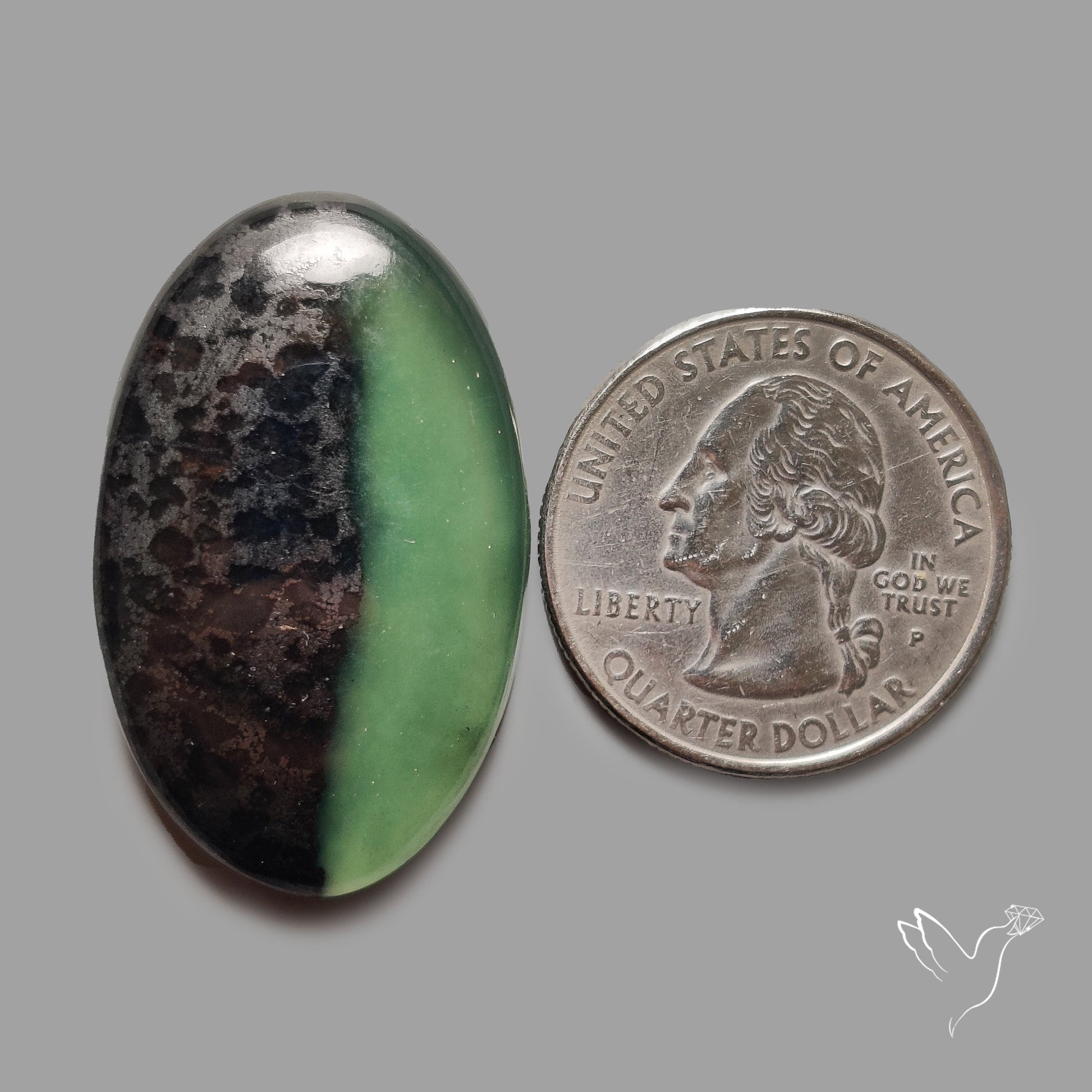 Bi-Color Serpentine Cabochon