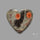 Peanut Wood Obsidian Heart