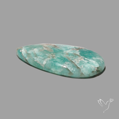 Peruvian Amazonite Cabochon with Feldspar Inclusions