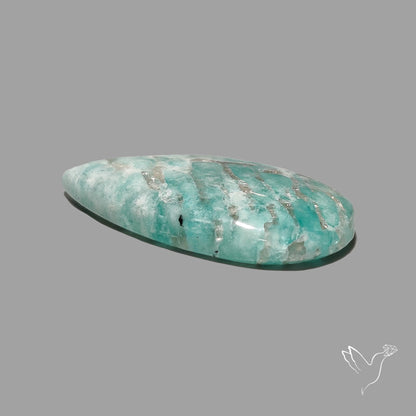 Peruvian Amazonite Cabochon with Feldspar Inclusions