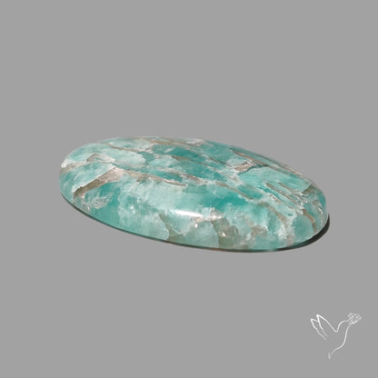 Peruvian Amazonite Cabochon with Feldspar Inclusions