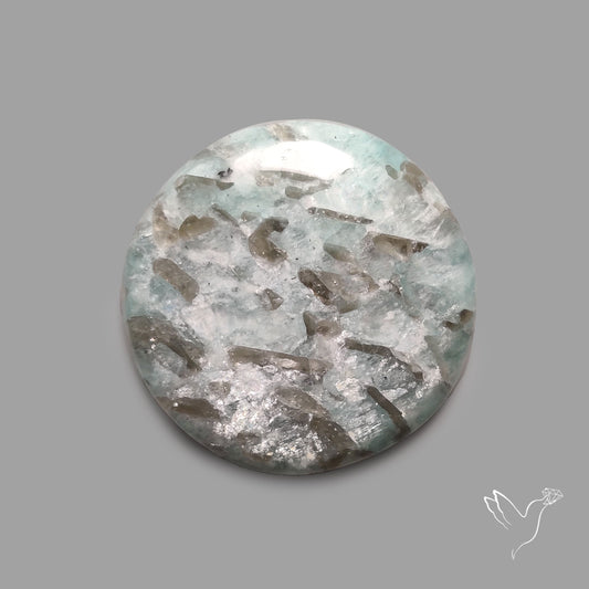 Peruvian Amazonite Cabochon with Feldspar Inclusions