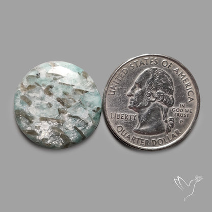 Peruvian Amazonite Cabochon with Feldspar Inclusions