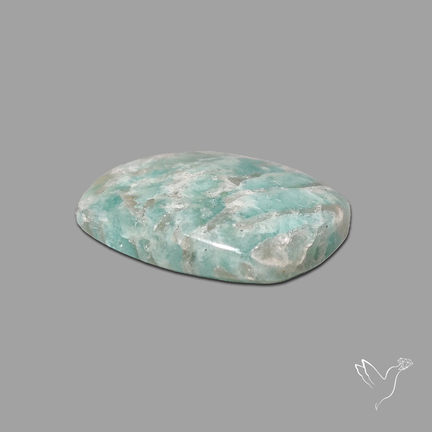 Peruvian Amazonite Cabochon with Feldspar Inclusions