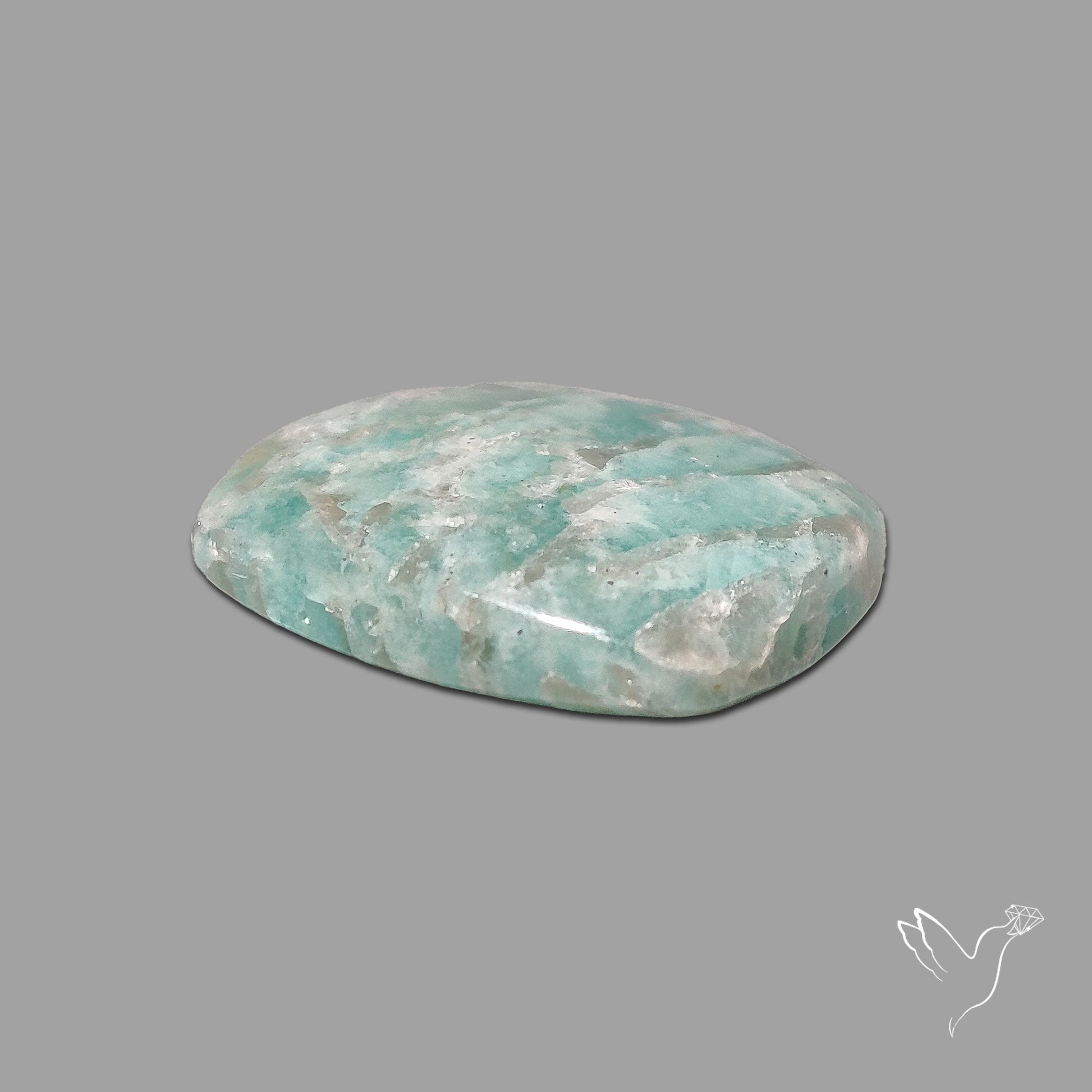 Peruvian Amazonite Cabochon with Feldspar Inclusions