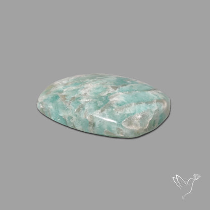 Peruvian Amazonite Cabochon with Feldspar Inclusions