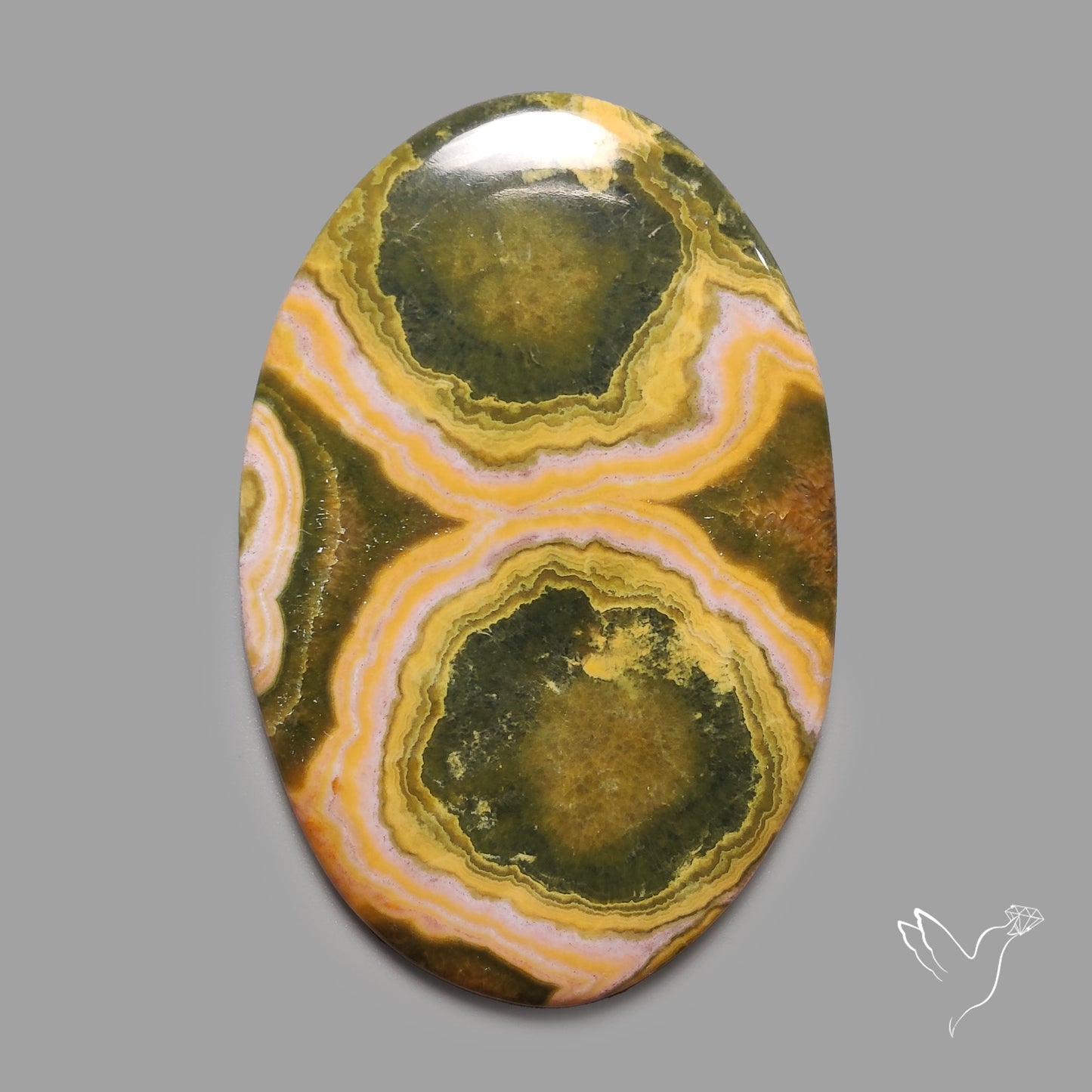 Orbicular Ocean Jasper Cabochon