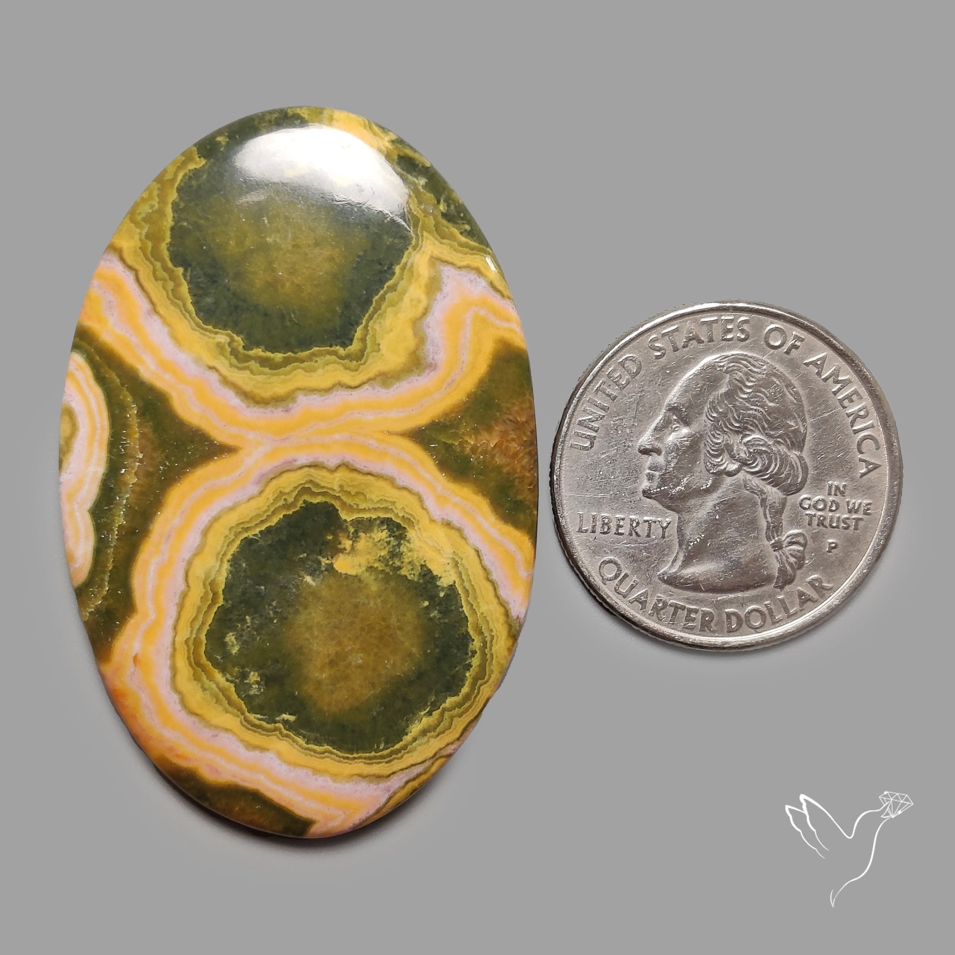 Orbicular Ocean Jasper Cabochon