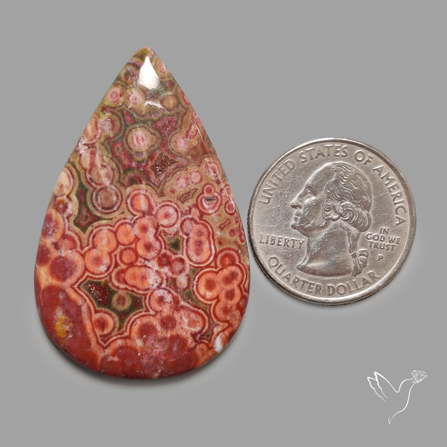 Orbicular Ocean Jasper Cabochon