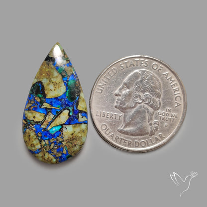 Congo Azurite In Matrix Cabochon