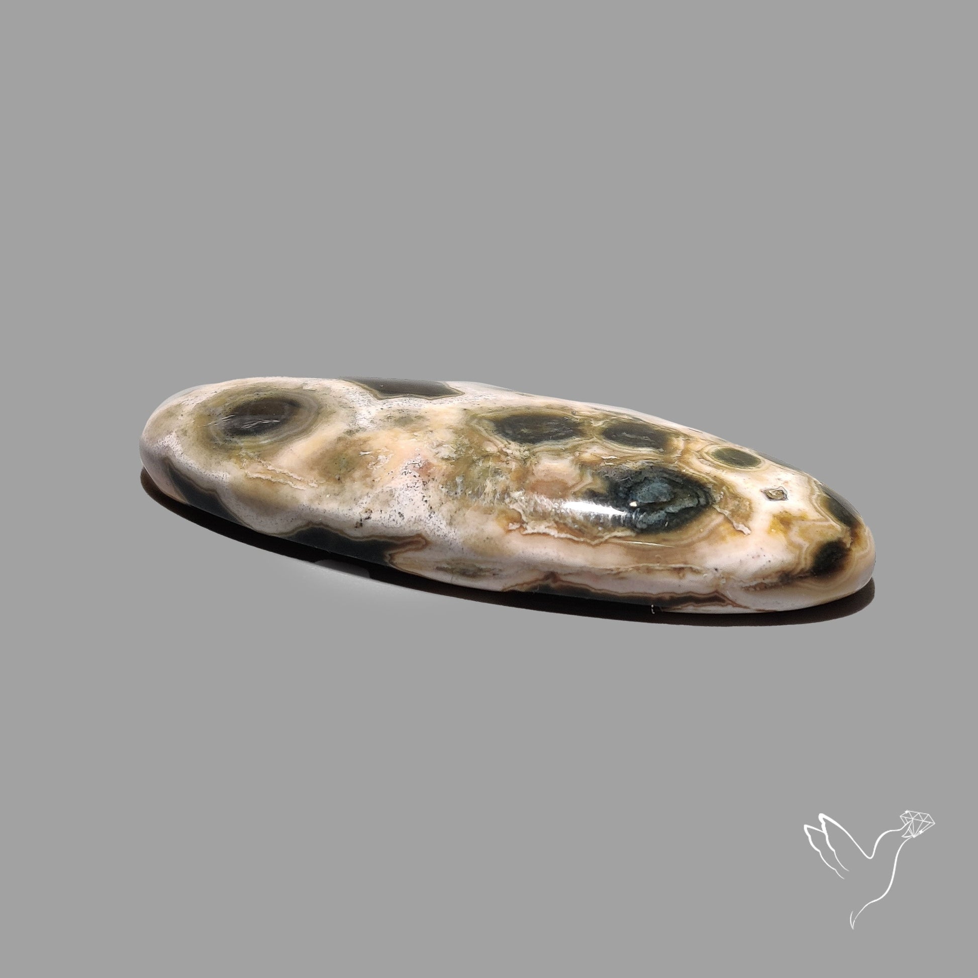 Orbicular Ocean Jasper Cabochon