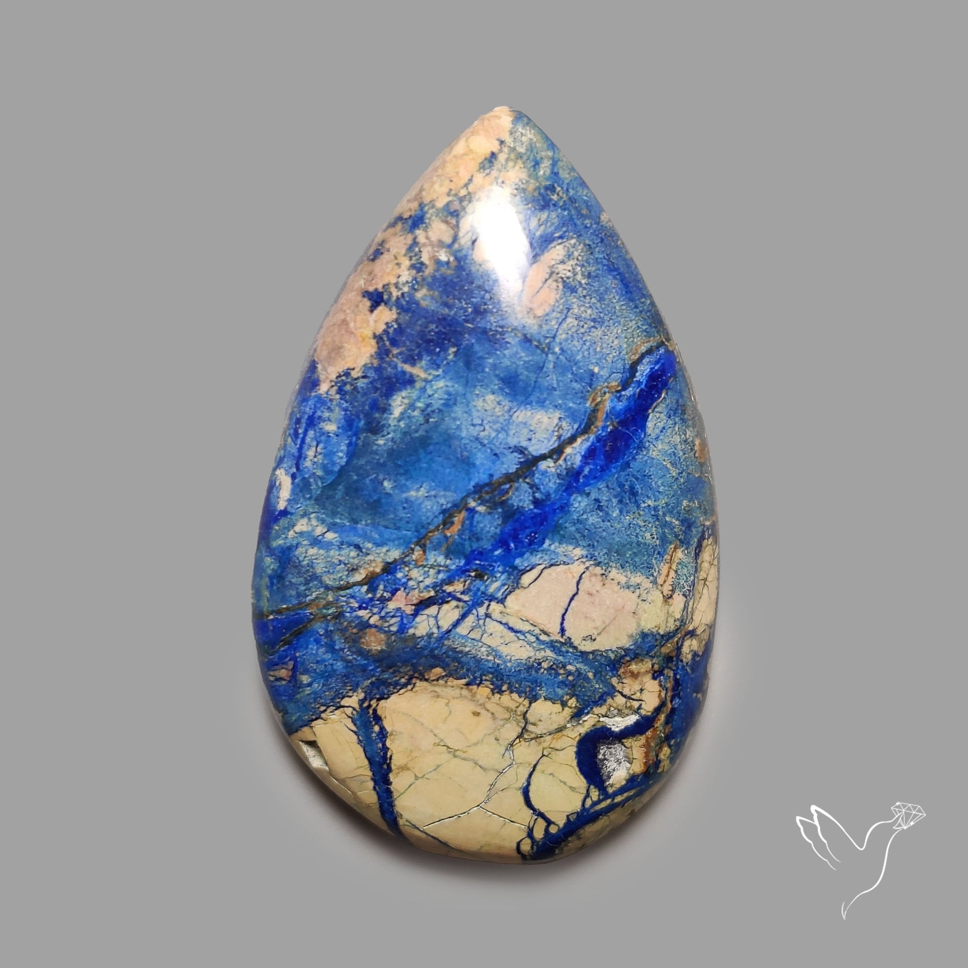 Cyber Web Chrysocolla Azurite Cabochon