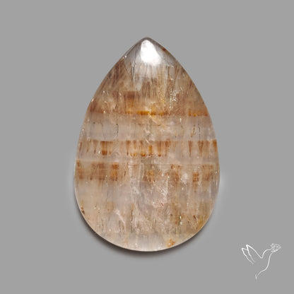 Cacoxenite in Quartz Cabochon