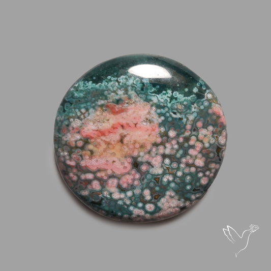 Orbicular Ocean Jasper Cabochon