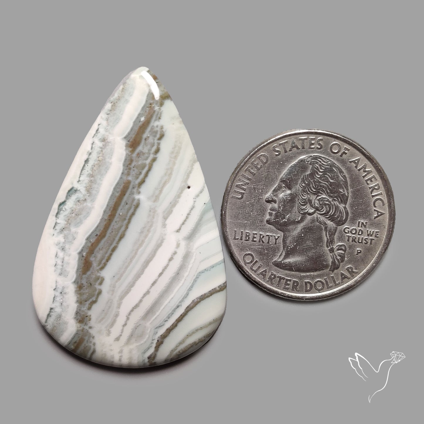 Saturn Chalcedony Cabochon