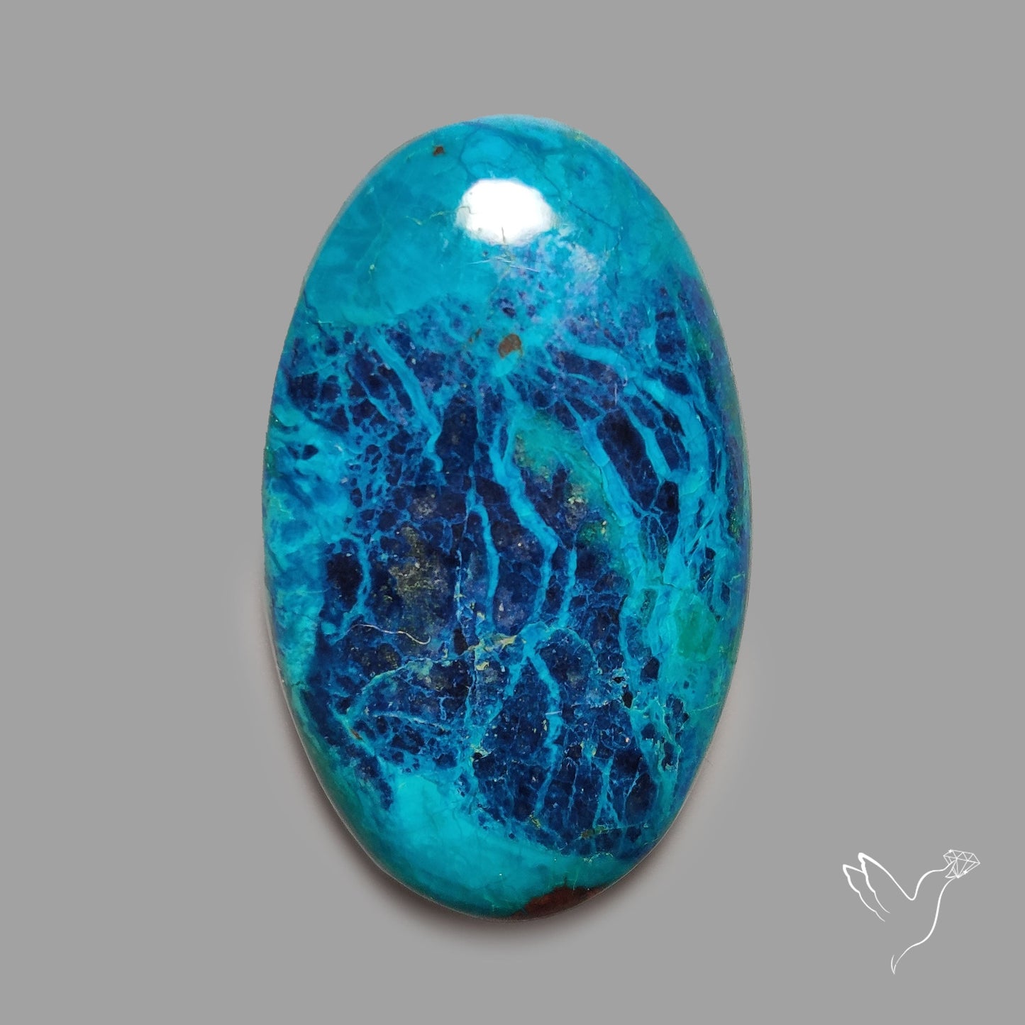 Shattuckite with Azurite Cabochon