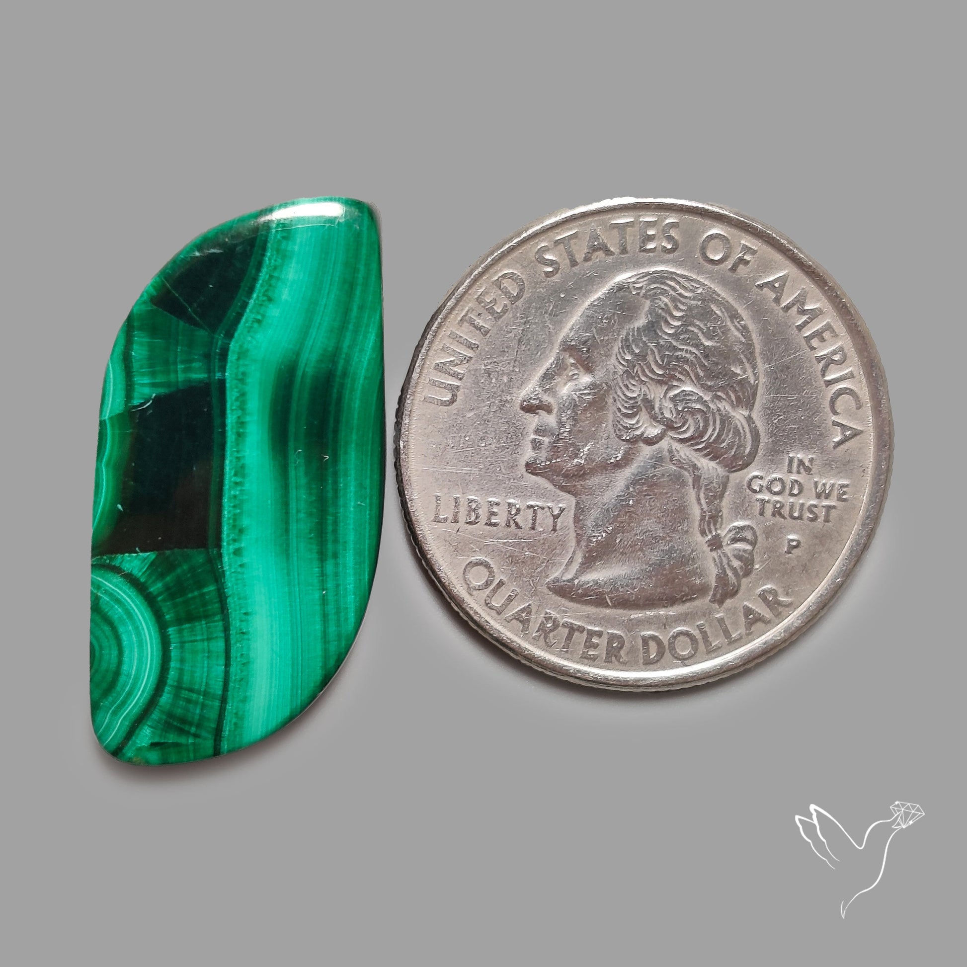 Malachite with Chattoyancy Cabochon