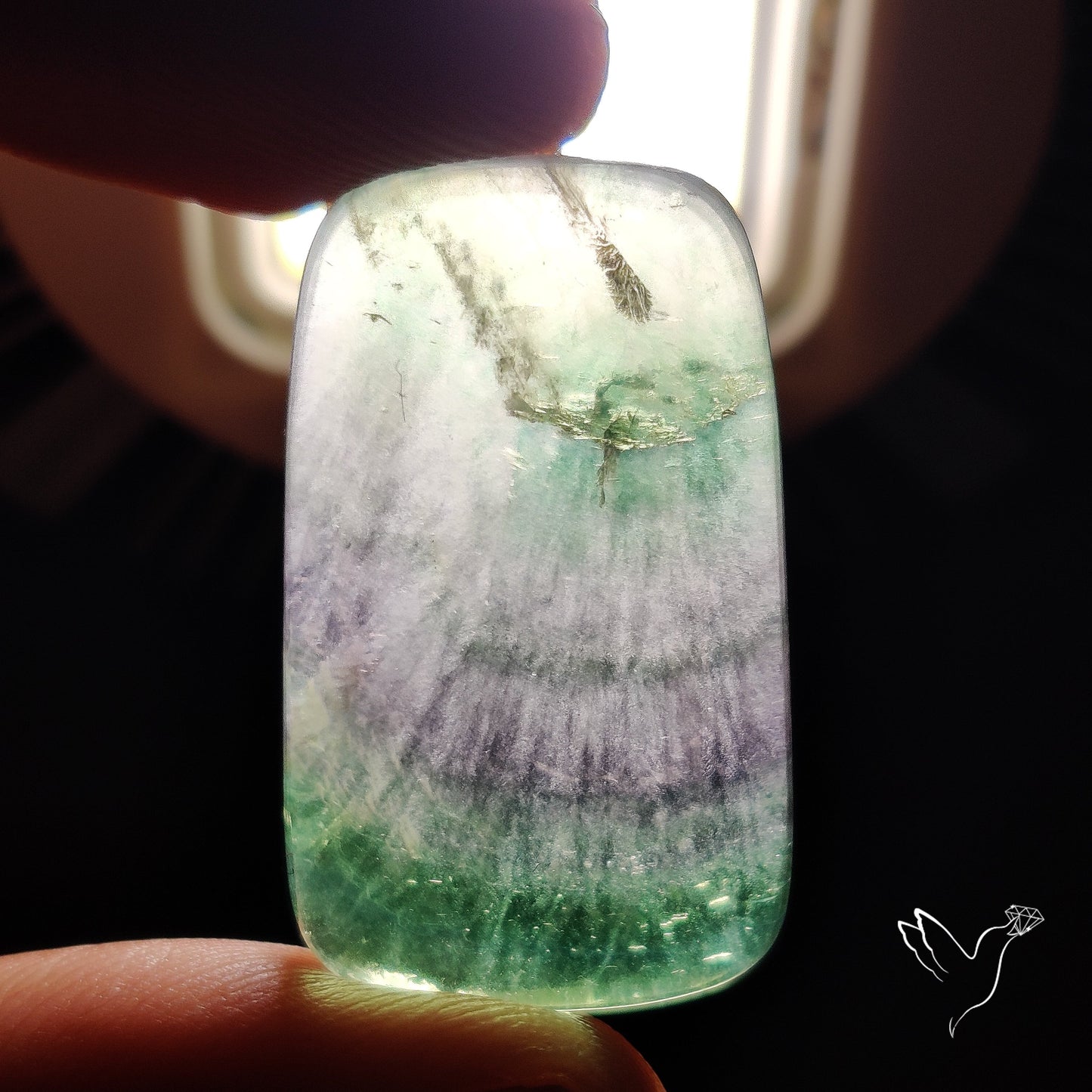 Green Fluorite Cabochon